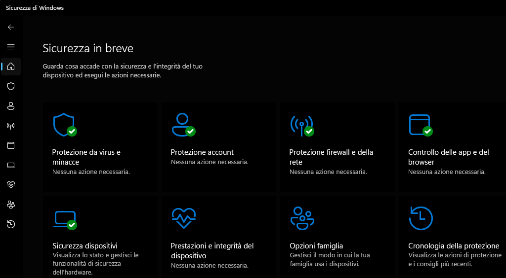 Controllo app e browser